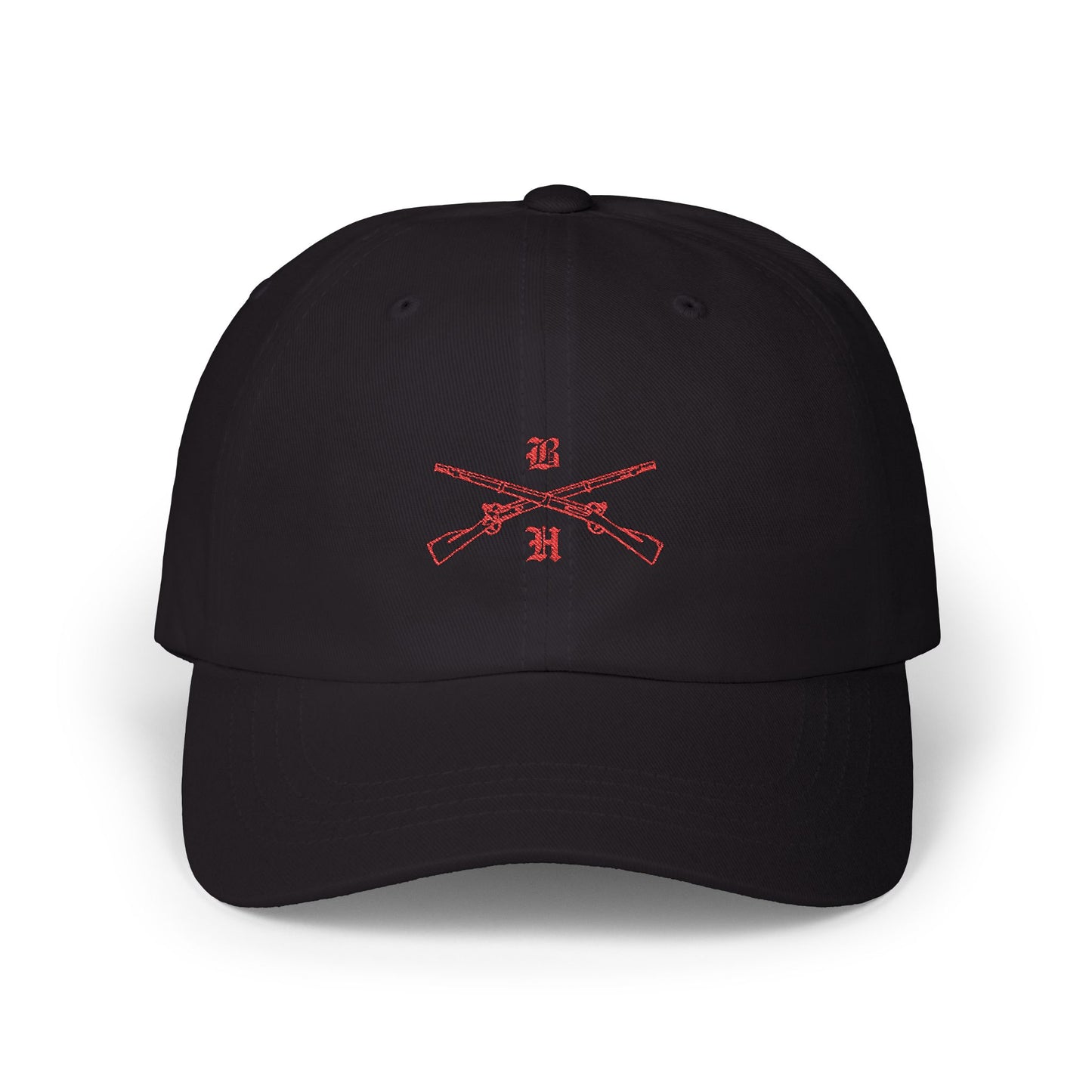 Classic Dad Cap - Black and Red Cross Rifles