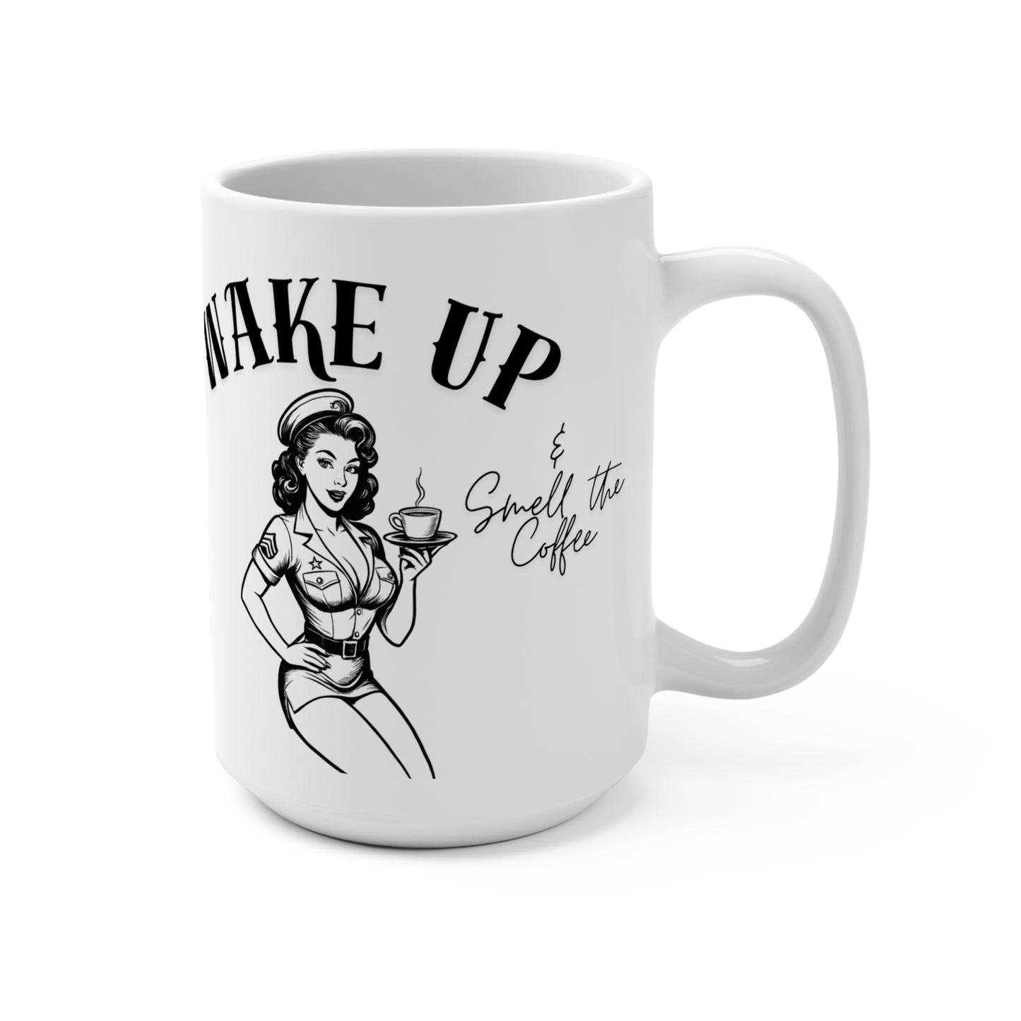 Black & White Vintage Pin up girl - Coffee Mug