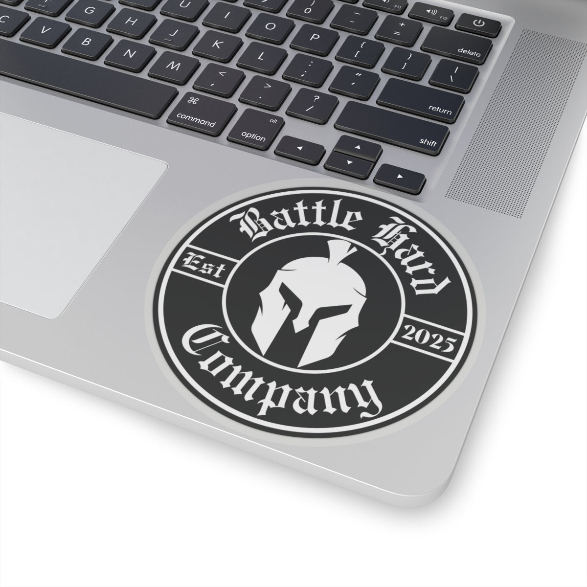 Spartan Helmet, Circle Logo, Sticker