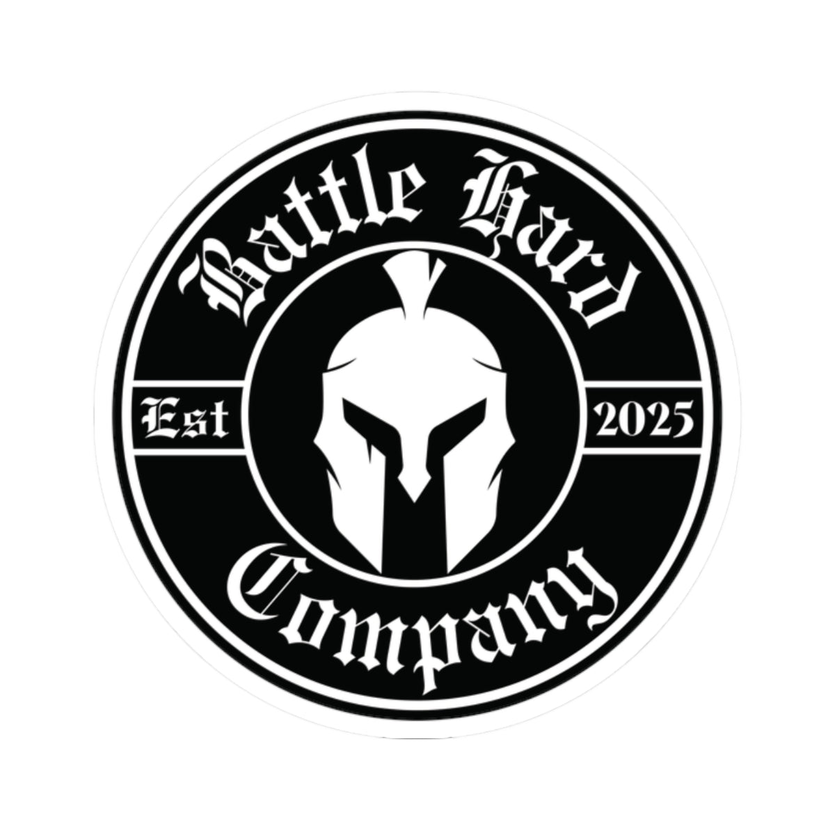 Spartan Helmet, Circle Logo, Sticker
