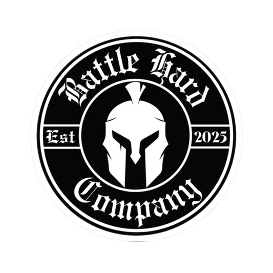 Spartan Helmet, Circle Logo, Sticker