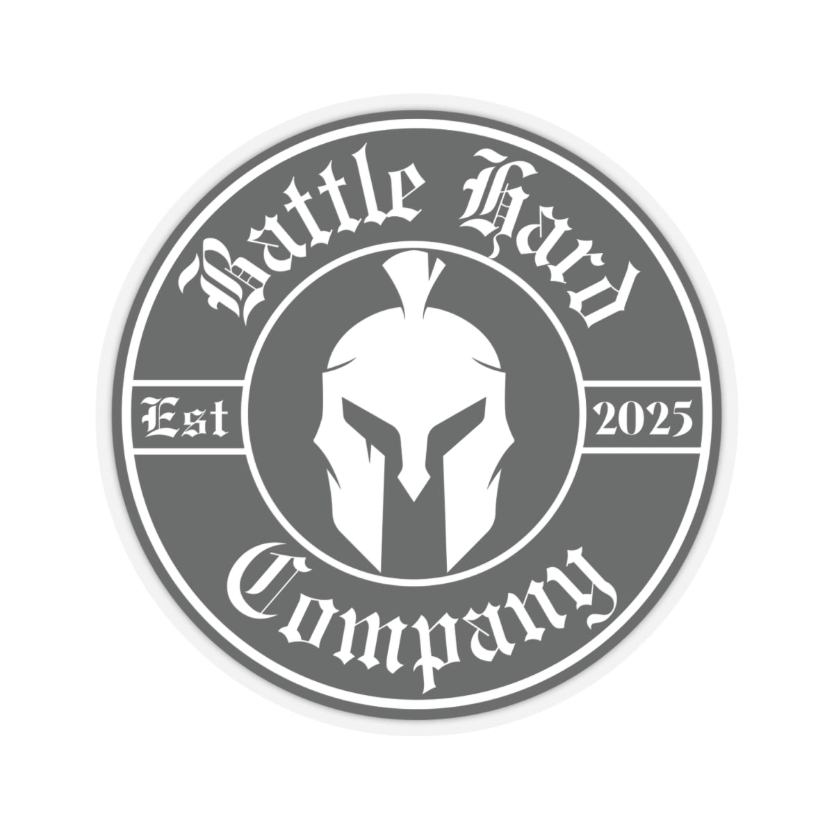 Spartan Helmet, Circle Logo, Sticker