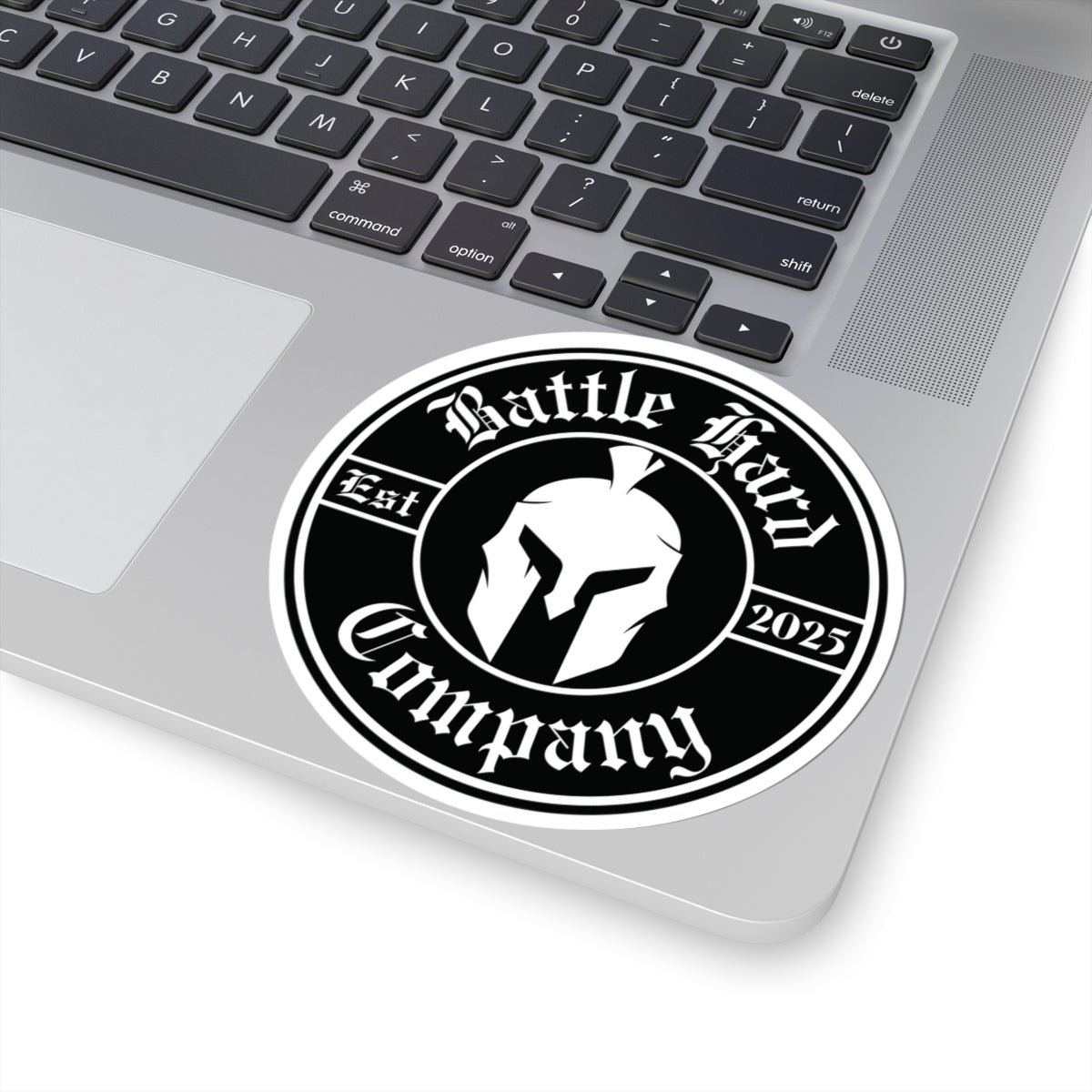 Spartan Helmet, Circle Logo, Sticker